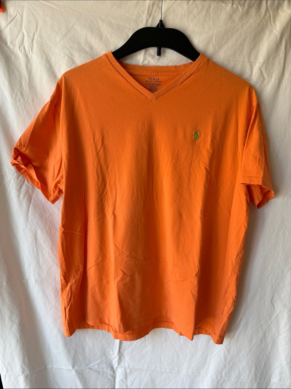 Polo by Ralph Lauren Orange V-Neck Tee